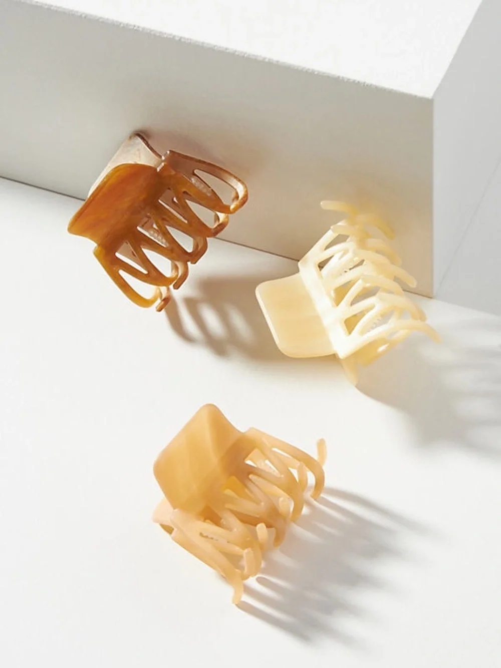 New🌟Anthropologie-Scalloped Tortoise Claw Hair Clip Set